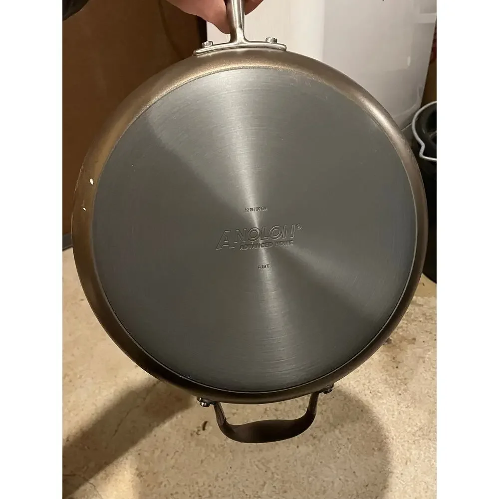Anolon 12-Inch Deep Nonstick Frying Pan with Lid - Picture 4 of 5